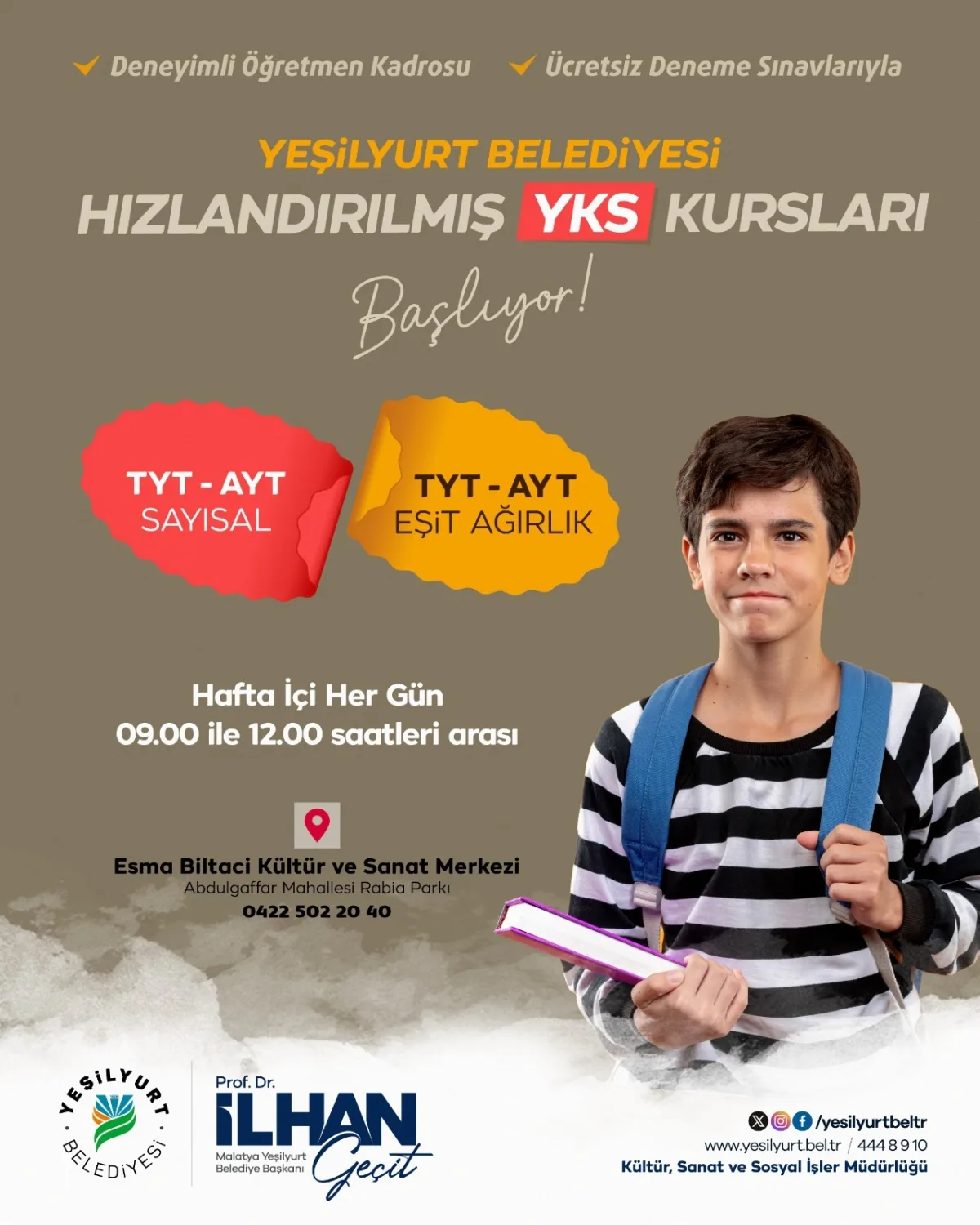 Yeşilyurt Belediyesi “Hızlandırılmış Yks Kursları” Başladı
