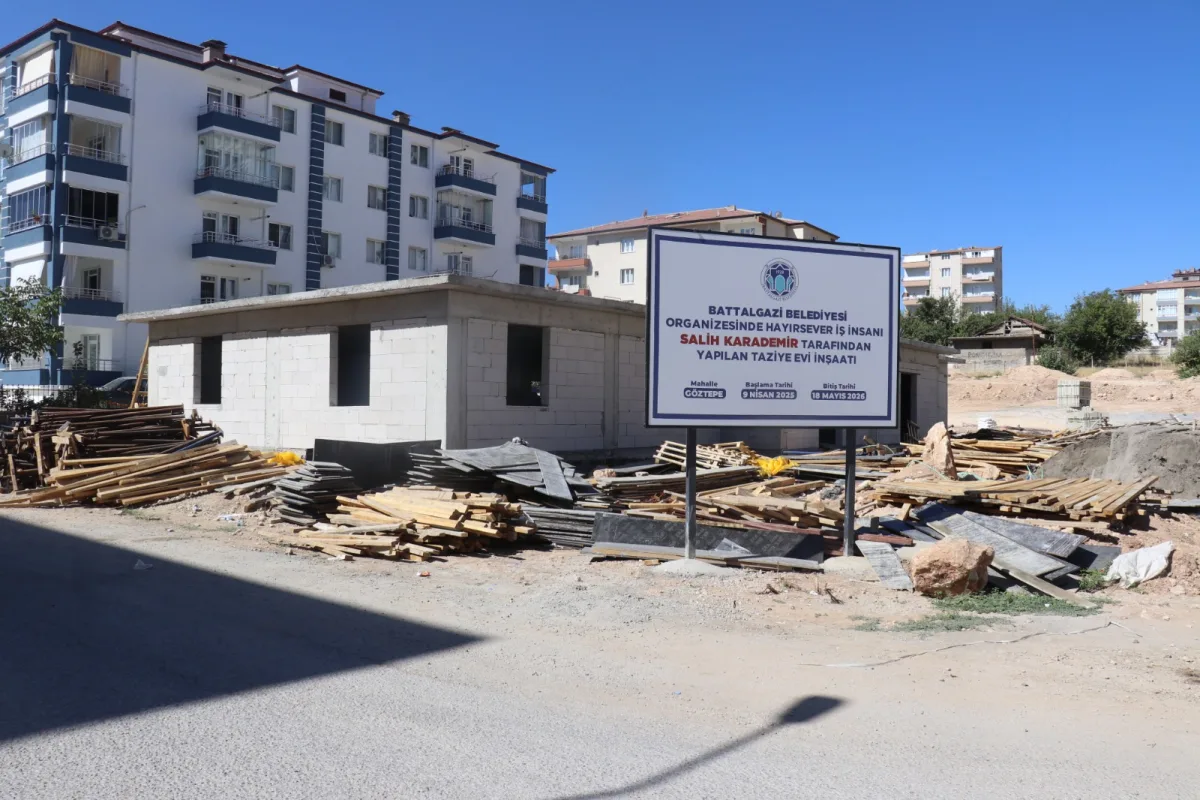 Battalgazi’de  Hayırsever Salih Karademir’in Desteğiyle Taziye Evi Yapılıyor