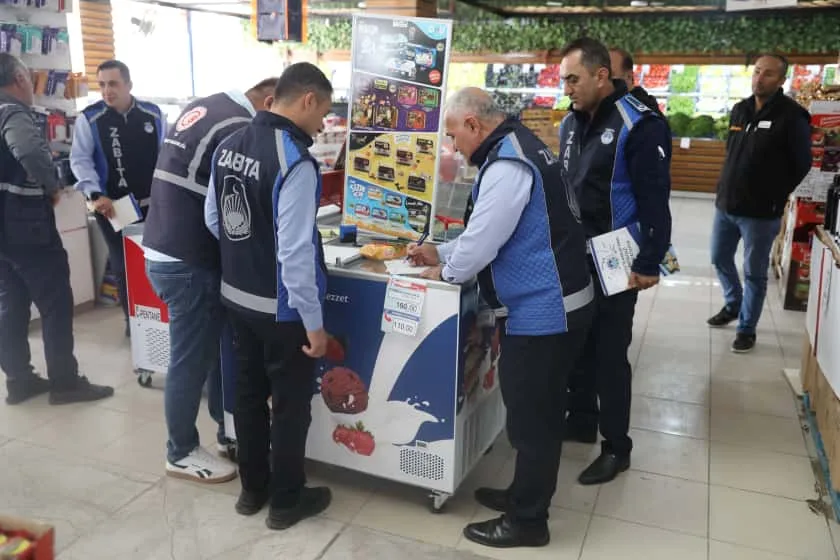 Battalgazi Zabıta Ekibinden Market Denetimlerinden Ceza İşlem Uyguluyor.