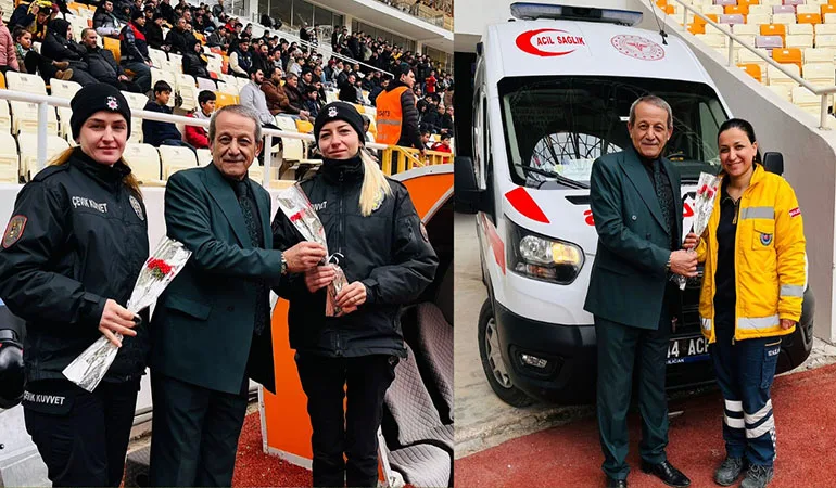 İş İnsanı Yalçın, Kadınlar Günü’nde Karanfil Dağıttı